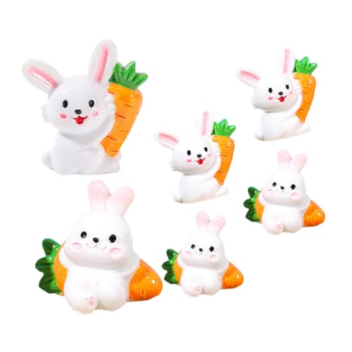 CLISPEED 6 Stück Teiliges Mini Kaninchen Figuren Kreative Harz Deko für Garten Balkon und Terrassen Einzigartige Miniatur Hasen Skulpturen für Frühlingsfest und Ostern CLISPEED 6 Stück Teiliges Mini Kaninchen Figuren Kreative Harz Deko für Garten Balkon und Terrassen Einzigartige Miniatur Hasen Skulpturen für Frühlingsfest und Ostern von CLISPEED