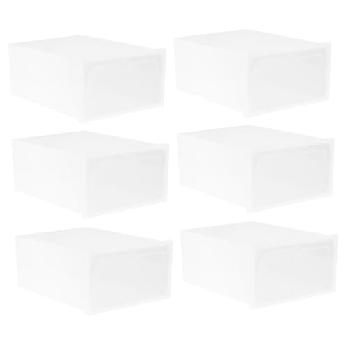 CLISPEED 6 Stück Teiliges Schuhboxen Transparent Stapelbar aus Dickem Kunststoff Große Schuhaufbewahrungsboxen Weiß für Schränke Regale und Platzsparende Schuhorganisation CLISPEED 6 Stück Teiliges Schuhboxen Transparent Stapelbar aus Dickem Kunststoff Große Schuhaufbewahrungsboxen Weiß für Schränke Regale und Platzsparende Schuhorganisation von CLISPEED