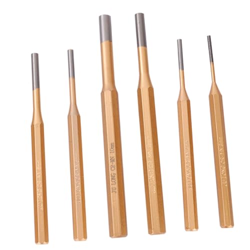 CLISPEED 6 Stück Teiliges Splinttreiber Set aus Hochfestem Stahl Verschleißfestes Metallwerkzeug für Uhrmacher Mechaniker und Heimwerker Gleichmäßige Schlagkraftverteilung Langlebig und von CLISPEED