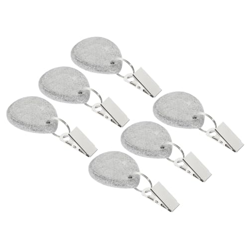CLISPEED 6 Stück Teiliges Tischdeckenbeschwerer aus Marmor mit Metallklammern für Hochzeiten Partys und Gartenfeiern Schützt Ihre Tischdecke vor Wind und Verrutschen von CLISPEED