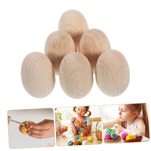 CLISPEED 6 Stück Teiliges Unfertige Holzeier zum Bemalen Realistische Mini Fake Eggs für DIY Osterdeko Kreative Bastel eier aus Glattem Holz für Handarbeit und Geschenkideen CLISPEED 6 Stück Teiliges Unfertige Holzeier zum Bemalen Realistische Mini Fake Eggs für DIY Osterdeko Kreative Bastel eier aus Glattem Holz für Handarbeit und Geschenkideen von CLISPEED