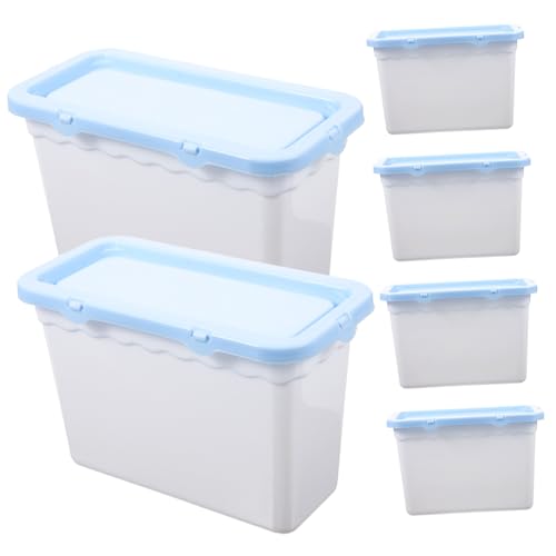 CLISPEED 6 Stück Teiliges Waschpulver Aufbewahrungsbox aus Robustem mit Deckel Stapelbar und Praktisch zur Sauberen Lagerung von Waschmittelpulver und Waschperlen Bpa Frei und Langlebig von CLISPEED
