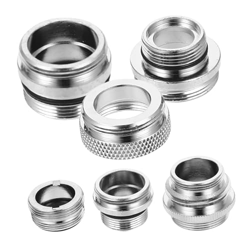 CLISPEED 6 Stück Teiliges Wasserhahn Adapter mit Schlauchanschluss Vielseitige Spültisch und Gartenschlauchadapter Einfache Installation Spritzwassergeschützt Passend für Gängige von CLISPEED