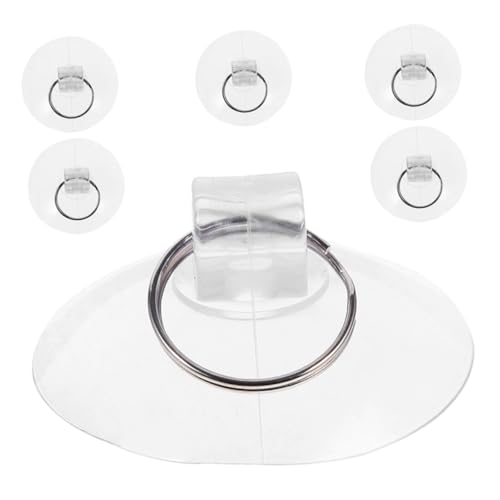 CLISPEED 6 Stück Transparente Glas saugnapf haken mit Metall schlüsselring Starke Haftung ohne Rückstände für Küche Bad Fenster und Glatte Oberflächen CLISPEED 6 Stück Transparente Glas saugnapf haken mit Metall schlüsselring Starke Haftung ohne Rückstände für Küche Bad Fenster und Glatte Oberflächen von CLISPEED