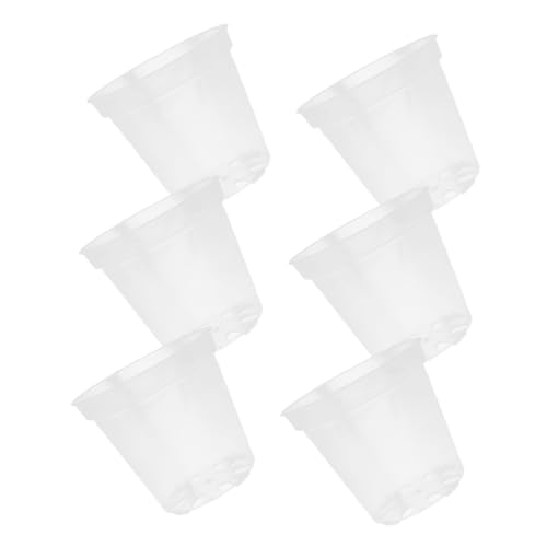 CLISPEED 6 Stück Transparente Orchideentöpfe mit Abflusslöchern Atmungsaktive Kunststoff Pflanztöpfe für Zimmerpflanzen und Garten Robuste Blumentöpfe für Gesunde Wurzelentwicklung und CLISPEED 6 Stück Transparente Orchideentöpfe mit Abflusslöchern Atmungsaktive Kunststoff Pflanztöpfe für Zimmerpflanzen und Garten Robuste Blumentöpfe für Gesunde Wurzelentwicklung und von CLISPEED