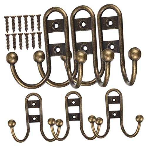CLISPEED 6 Stück Vintage Garderobenhaken aus Robustem Wandmontage mit Punch Design Vielseitig als Handtuch Mantel und Kleiderhaken für Bad Küche Schlafzimmer Platzsparend und CLISPEED 6 Stück Vintage Garderobenhaken aus Robustem Wandmontage mit Punch Design Vielseitig als Handtuch Mantel und Kleiderhaken für Bad Küche Schlafzimmer Platzsparend und von CLISPEED