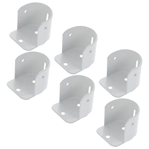 CLISPEED 6Stücke Duschvorhangstab Halterung Förmige Stützfüße für Vorhangstangen Einfache Montage Design und Langlebig von CLISPEED
