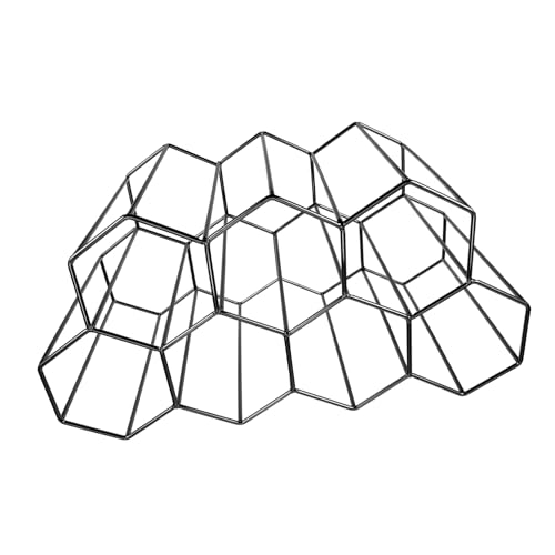 CLISPEED Honeycomb Weinregal Freistehend 7 Löcher aus Widerstandsfähigem Design für Stilvolle Flaschenlagerung in Küche Esszimmer oder Weinkeller von CLISPEED