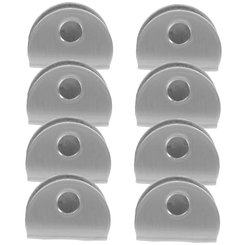 CLISPEED 8 Stück Edelstahl Glashalter Halbkreis Clips für Glasregale Badezimmer Glasbefestigung Stabile Rostfreie Glashalter für Kleine Glasplattenhalterungen CLISPEED 8 Stück Edelstahl Glashalter Halbkreis Clips für Glasregale Badezimmer Glasbefestigung Stabile Rostfreie Glashalter für Kleine Glasplattenhalterungen von CLISPEED