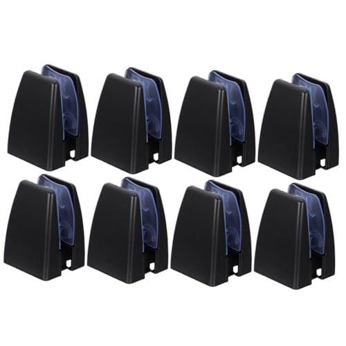 CLISPEED 8 Stück Teiliges Glas Trennwand Klemmhalter aus Abs Schwarz Stabile Büro Schreibtisch Glasplattenhalterung für Flexible Arbeitsbereichsabschirmung Rostfrei und Kratzfest von CLISPEED