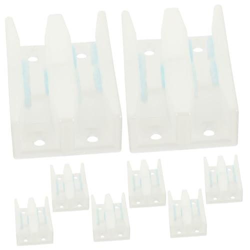 CLISPEED 8 Stück Teiliges Kunststoff Bodenführung für Schiebetür Glasdusche Rutschfeste Duschkabinen Führung Langlebiger Glas schiebetür Stopper Geräuscharm und Kratzfest Weiß von CLISPEED