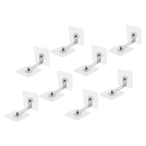 CLISPEED 8 Stück Teiliges Selbstklebendes Möbel wandanker Kippsichere Möbelbefestigung ohne Bohren Große Sicherheitsanker für Kommoden Bücherregale und Schränke Einfache Montage von CLISPEED
