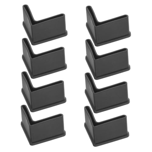 CLISPEED 8 Stück Teiliges rutschfeste Gummi möbelfüße für Winkelstahl Schutzkappen für Stuhlbeine Bettrahmen Leiterfüße Langlebige Möbelgleiter in Schwarz CLISPEED 8 Stück Teiliges rutschfeste Gummi möbelfüße für Winkelstahl Schutzkappen für Stuhlbeine Bettrahmen Leiterfüße Langlebige Möbelgleiter in Schwarz von CLISPEED