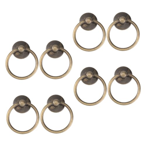 CLISPEED 8 Stück Vintage Ring Ziehgriffe Metall für Schubladen und Schränke Antike Möbelbeschläge mit Langlebiger Oberfläche für Kommoden und Küchenschränke CLISPEED 8 Stück Vintage Ring Ziehgriffe Metall für Schubladen und Schränke Antike Möbelbeschläge mit Langlebiger Oberfläche für Kommoden und Küchenschränke von CLISPEED