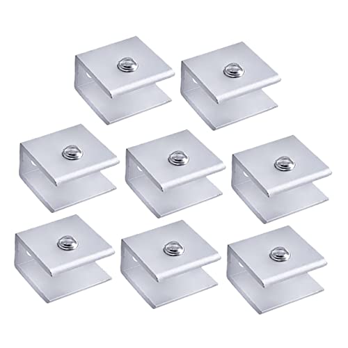 CLISPEED 8Stücke Teiliges Quadratische Verstellbare Glasclips Halterung für Glaspaneele Installieren Robust und Langlebig für Zuhause und Büro von CLISPEED