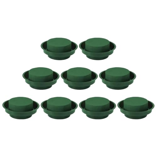 CLISPEED 9 Stück Teiliges Runder Blumen steckschaum mit Schale Wasserabsorbierender Frischblumen Schwamm für DIY blumenarrangements Leicht aus Sicherem Kunststoff für Floristen und von CLISPEED