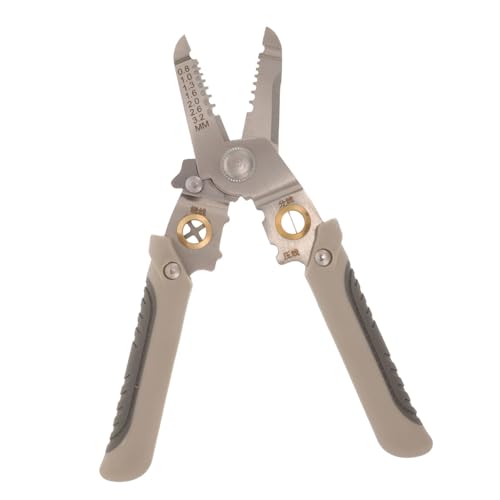 CLISPEED Abisolierzange Multifunktions elektrikerzange mit Scharfen Klingen Komfortablem Griff und Langlebigem Material für Präzises Schneiden Abisolieren und Crimpen bei Elektroarbeiten von CLISPEED