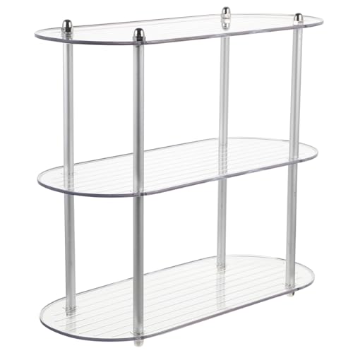 CLISPEED Abnehmbares Schichtiges Aufbewahrungsregal aus Pet und Transparentes Badezimmer Organizer Regal für Kosmetik und Haushalt Platzsparender Mehrzweck Stand für Bad und Küche von CLISPEED