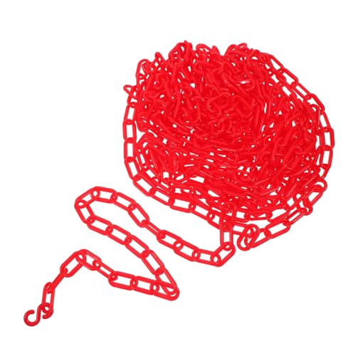 CLISPEED Absperrkette Kunststoff Rot Flexibel Wetterfest Sicherheitskette für Menschenmengensteuerung Baustelle Absperrung Warnkette Langlebig CLISPEED Absperrkette Kunststoff Rot Flexibel Wetterfest Sicherheitskette für Menschenmengensteuerung Baustelle Absperrung Warnkette Langlebig von CLISPEED