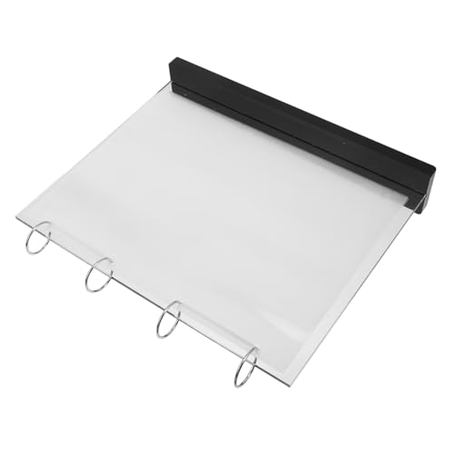 CLISPEED Acryl Menühalter mit Holzsockel Doppelseitig Flipbar Format Seiten Kartentaschen Langlebiger Tischaufsteller für Restaurant von CLISPEED