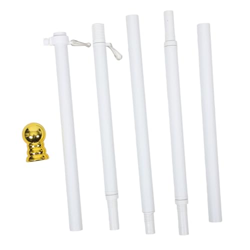 CLISPEED Aluminium Fahnenmast Teilig mit Drehfunktion Rostfrei Wetterbeständig Stabiler Garten und Balkon Flaggenmast für Outdoor Einsatz von CLISPEED