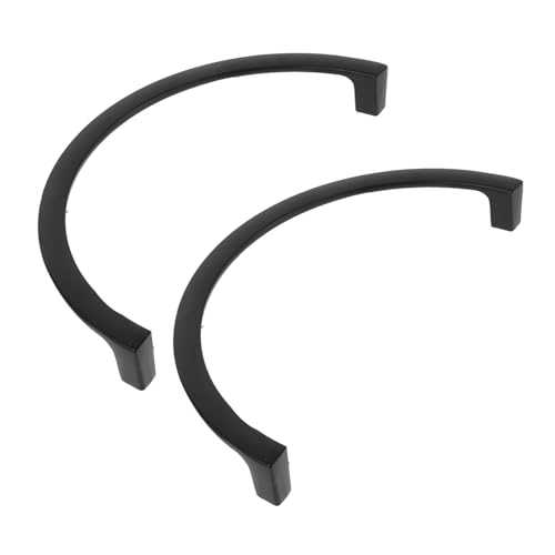 CLISPEED Aluminiumlegierung Schubladengriffe Halbkreis Metallgriffe für Küchenschränke Schlafzimmer Wohnzimmer Minimalistische Symmetrische Doppelgriffe Kratzfest und Langlebig von CLISPEED