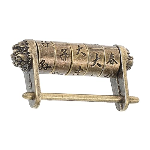 CLISPEED Antikes Zahlenschloss Vintage Passwort Schloss mit Traditionellem Chinesischen Design Geeignet für Schmuckkästchen Schränke und Möbel Rostfrei und von CLISPEED