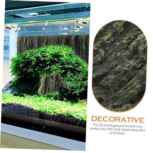 CLISPEED Aquarium Hintergrund Dekoration PU Steinoptik Reptilien Terrarium Rückwand Langlebig Naturgetreu für Fisch und Schildkrötenbecken von CLISPEED
