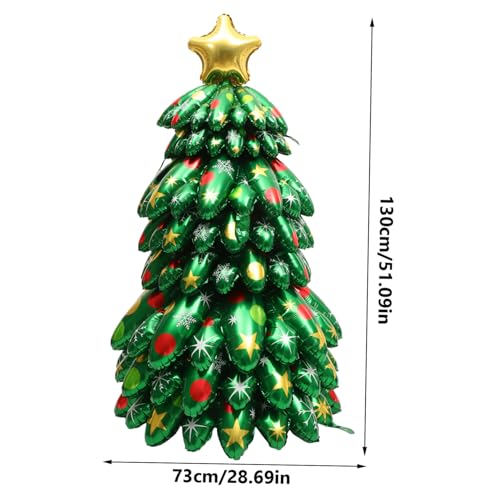 CLISPEED Aufblasbarer Weihnachtsbaum Aluminiumfolie Weihnachtsdeko Außen Party Dekoration Robust Lebendige Weihnachtsbaumfigur für Garten Rasen Festliche Weihnachtsfeier von CLISPEED