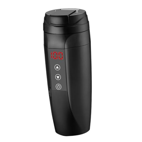CLISPEED Auto Heizbecher mit Touchscreen Temperaturregelung Edelstahl Vakuum Thermobecher für Kaffee Tee Suppe Camping und Reisen Tragbarer Isolierbecher für Unterwegs von CLISPEED