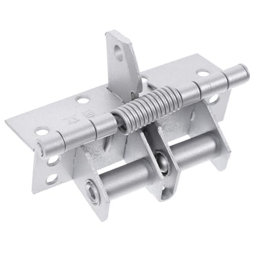 CLISPEED Automatisches Türscharnier aus Verdicktem Arretierung mit Verstecktem Stahlkugel Mechanismus Langlebig Robust für Wohn und Garagentüren Selbstschließend Silberfarben von CLISPEED
