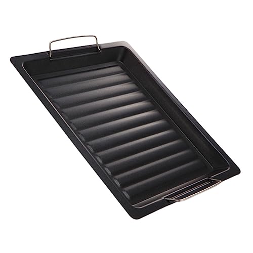 CLISPEED Barbecue Grillpfanne aus Dickem Carbonstahl Antihaftbeschichtet Rauchfrei Hitzebeständig Vielseitig für Outdoor Bbq Leicht zu Reinigen für Grillzubehör und Backen CLISPEED Barbecue Grillpfanne aus Dickem Carbonstahl Antihaftbeschichtet Rauchfrei Hitzebeständig Vielseitig für Outdoor Bbq Leicht zu Reinigen für Grillzubehör und Backen von CLISPEED