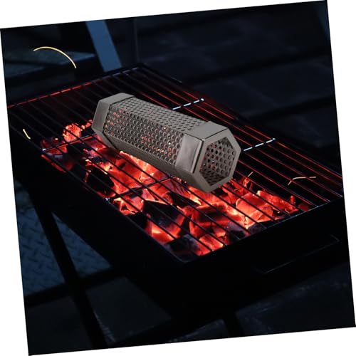 CLISPEED Bbq Smoker Tube Teiliges Sechseckig mit Reinigungspinsel Wiederverwendbar Energiesparend für Gasgrill und Umweltfreundlich und Einfach Anzuwenden von CLISPEED