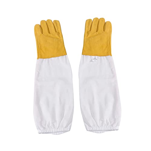 CLISPEED Beekeeping Handschuhe Xxl Weiß Dornenfest Lederhandschuhe Schutz Imkerhandschuh Leicht Flexibel Für Heim Und Außen Imkereizubehör von CLISPEED