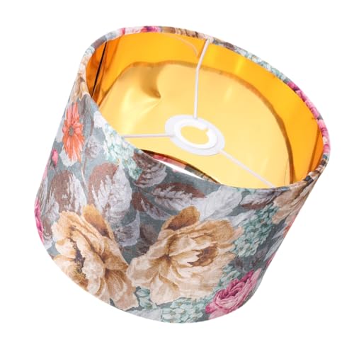 CLISPEED Blumenmuster Lampenschirm Samt Dekorative Hängelampe Innere Goldene Auskleidung für Schlafzimmer Wohnzimmer und von CLISPEED