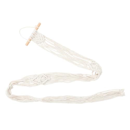 CLISPEED Bohemian Makramee Wandbehang Huthalter Lagig Tassel Wandhut Organizer Wanddeko für Schlafzimmer Wohnzimmer Rustikal Baumwollseil von CLISPEED