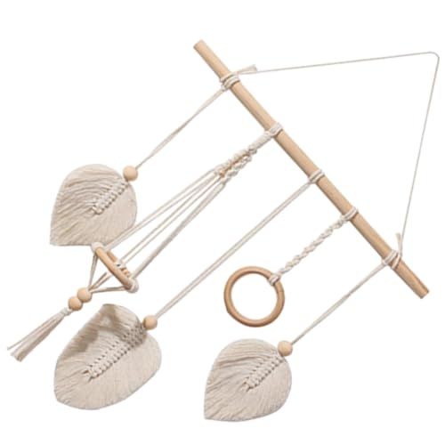 CLISPEED Boho Makramee Wanddeko Haarschleifen Organizer aus Baumwollseil Stabiler Haarclip Halter für Mädchen Dekorativer Haarschmuckhalter für Zuhause und Kinderzimmer in Beige von CLISPEED