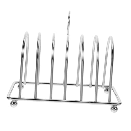 CLISPEED Brotregal Scheibe hält Sandwich-Rack für Toaster Toasterständer Aluminium Toastregal Toastständer für Brot toastbrot staender Toastbrothalter brotständer Eisenbeschichtung Silber von CLISPEED
