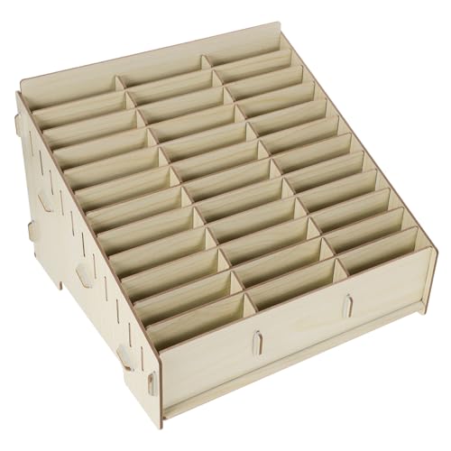 CLISPEED Wooden Multi-Grid Handy Aufbewahrungsbox Für Schreibtisch Eleganter Handyhalter Mit Fächern Für Büro Und Schule Aus Stabilem Gefertigt Sorgt Für Ordnung Und Übersichtlichkeit von CLISPEED