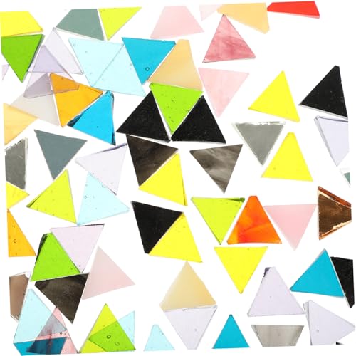 CLISPEED Bunte Dreieckige Glas Mosaiksteine DIY Materialien für Handgemachte Dekoration Kreative Mosaikfliesen für Vase Bilderrahmen Kunsthandwerk von CLISPEED