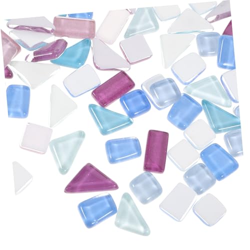 CLISPEED Bunte Mosaiksteine Glasfliesen für Basteln DIY Handwerksprojekte Farbiges Glasmosaik für Wanddeko Kunsthandwerk Zuhause Büro und Kirchen Gestalten von CLISPEED