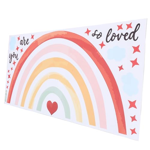 CLISPEED Bunte Regenbogen Wanddeko aus Langlebigem PVC Selbstklebende Wandsticker für Mädchenzimmer und Kinderzimmer Einfache Anbringung Glatten Oberflächen Wie Wänden Türen und Fenstern von CLISPEED