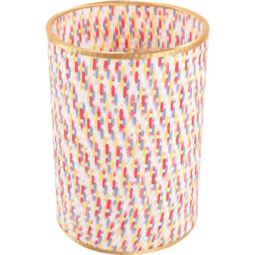 CLISPEED Bunter PVC Lampenschirm für Stehlampe Modischer Handgewebter Lampenschirm für Wohnzimmer Schlafzimmer und Dekorative Leuchte für Verschiedene Einrichtungsstile von CLISPEED