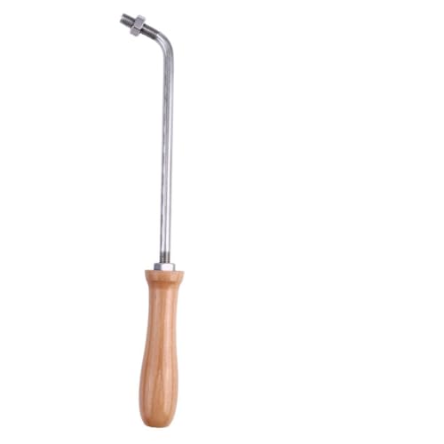 CLISPEED Cake Stamp Handle aus Kupfer und Holz Gebogener Griff Langlebig und Leicht Geeignet für Kuchen Brot Leder Prägt Individuelle Logos Einfacher Austausch von Stempeln Vielseitig für von CLISPEED