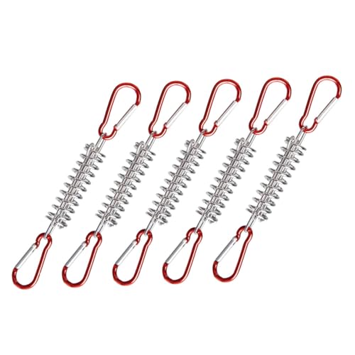 CLISPEED Camping Spring Hook Buckle Windseile mit Langlebigen Winddämpfend und Robust aus Stahl für Zeltabspannseile für Outdoor Camping und Zeltsicherung von CLISPEED