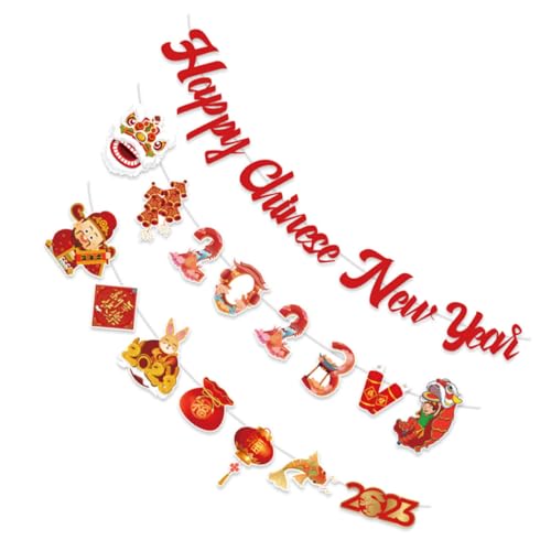 CLISPEED Chinesisches Neujahrsbanner Papier Hängend mit Schnur Teiliges Festliche Deko für Jahr Des Hasen Party Wand Fenster Tür Wohnzimmer Dekoration CLISPEED Chinesisches Neujahrsbanner Papier Hängend mit Schnur Teiliges Festliche Deko für Jahr Des Hasen Party Wand Fenster Tür Wohnzimmer Dekoration von CLISPEED