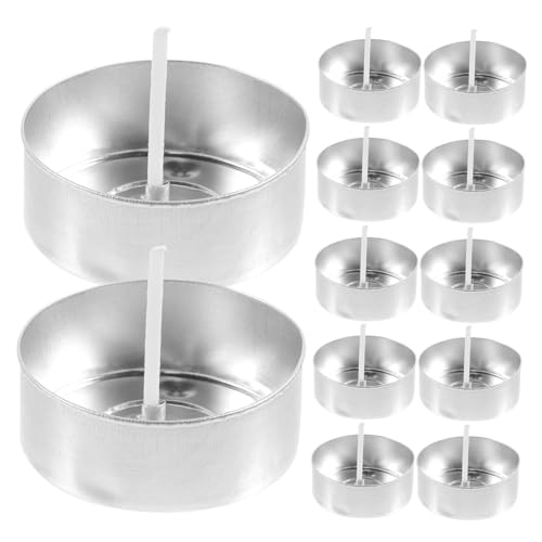 CLISPEED DIY Kerzenherstellung Teilig Aluminium Teelichthalter Flach Kerzendochte Stabile Metallkerzengläser für Duftkerzen Kerzenboxen von CLISPEED