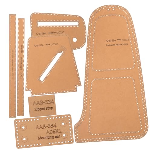 CLISPEED DIY Leder Brustbeutel Schablonen aus Langlebigem Kraftkarton für Handgefertigte Lederwaren Präzise Muster Vorlagen für Männer Brust Umhängetaschen Herstellung von CLISPEED