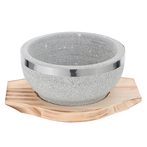 CLISPEED Schale Aus Stein Auflaufform Bibimbap Koreanische Schüssel Koreanische Suppenschüssel Kochschüssel Für Koreanisches Essen Koreanischer Topf Naturschale Für Töpferschale Reis Holz von CLISPEED