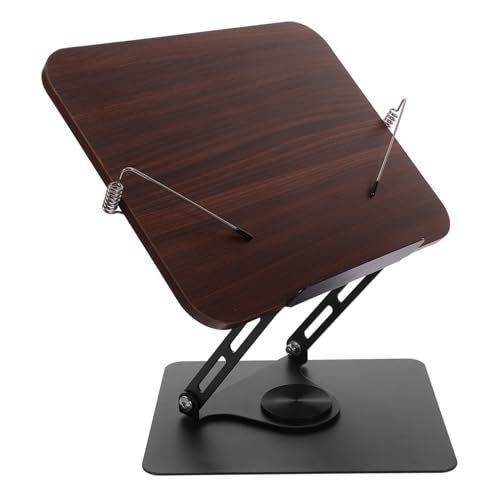 CLISPEED Drehbarer Buchständer aus Schwarzem Walnuss Holz mit Stabilem Metallfuß Verstellbarer Rezeptbuchhalter Multifunktionaler Leseständer für Schüler und Tisch Rutschfester Halter für CLISPEED Drehbarer Buchständer aus Schwarzem Walnuss Holz mit Stabilem Metallfuß Verstellbarer Rezeptbuchhalter Multifunktionaler Leseständer für Schüler und Tisch Rutschfester Halter für von CLISPEED